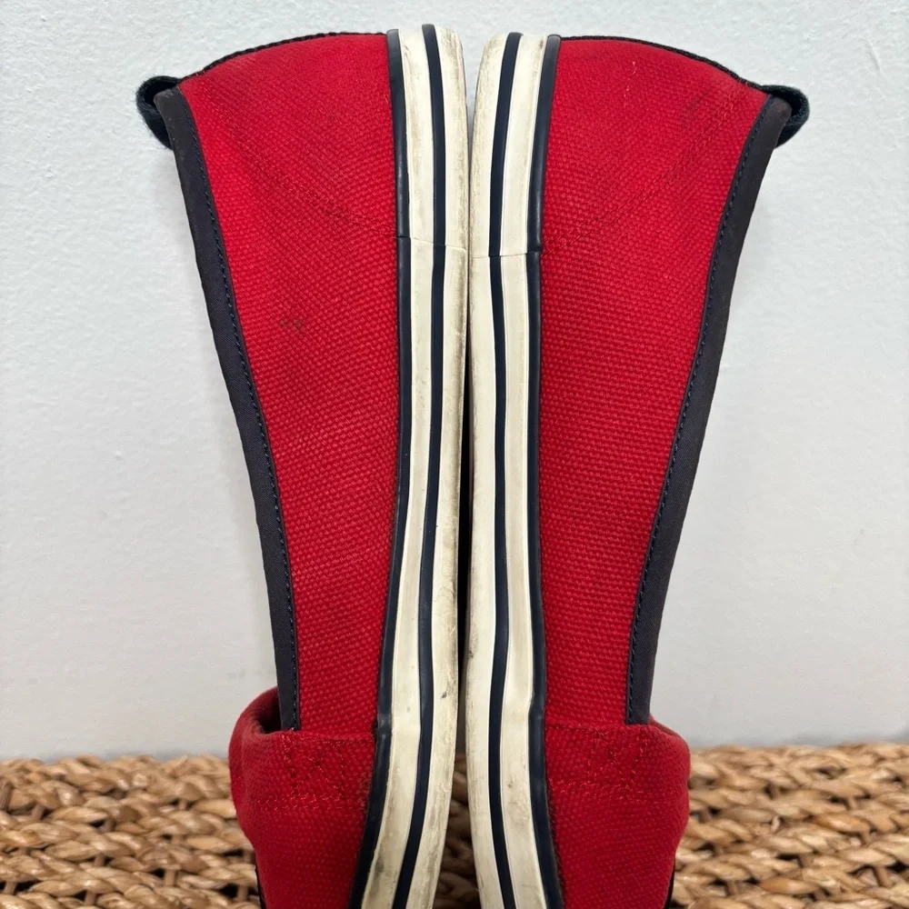 Tory Burch Red Flats with Black Accents - Picture 8 of 11